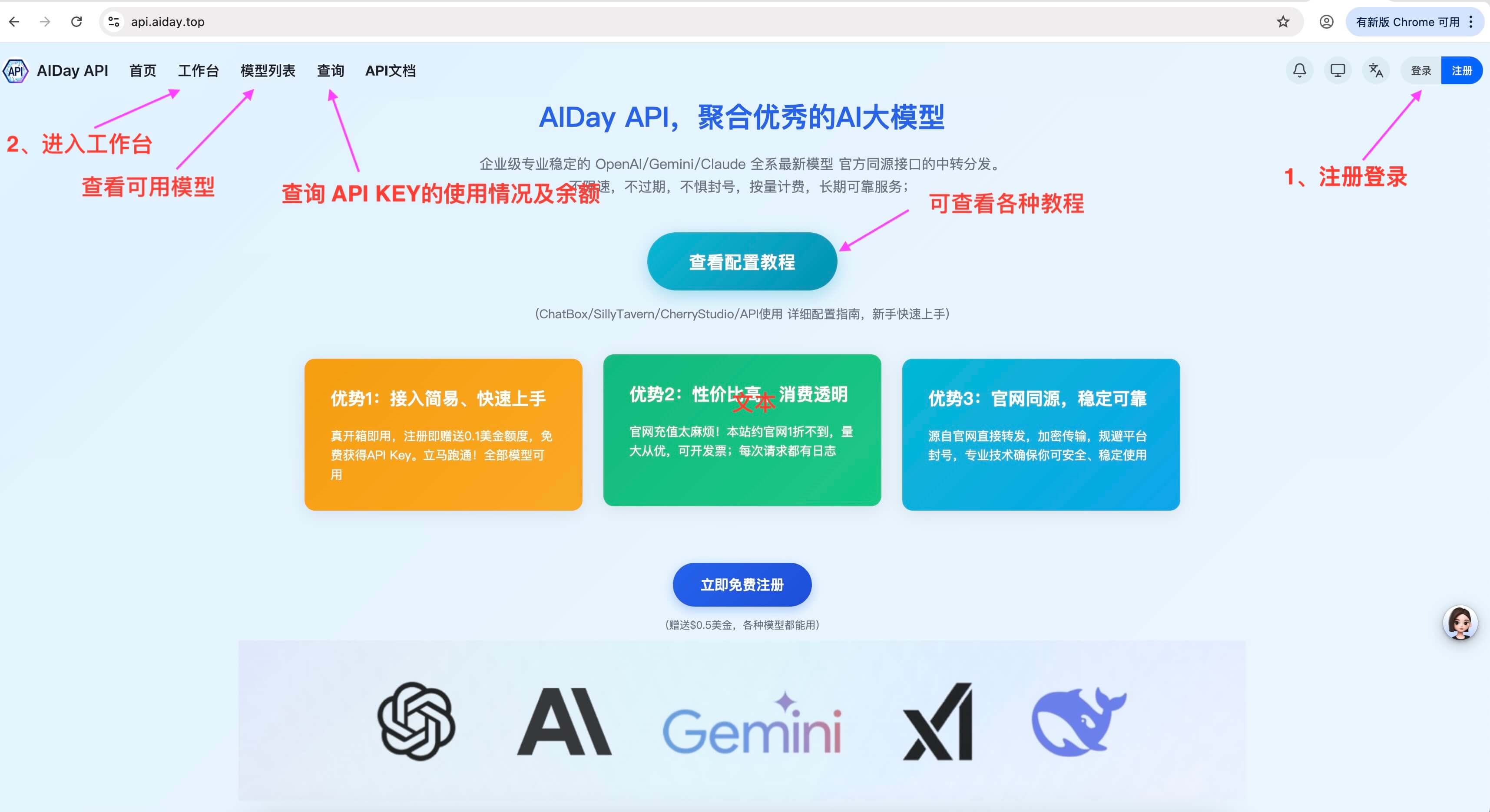 AIDay API 登录页面